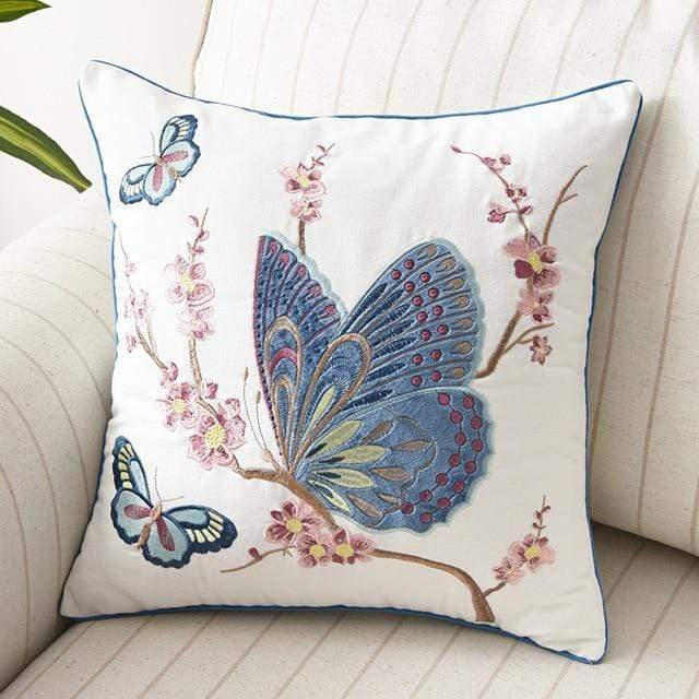 Fiori | Sierkussenhoes met Ambachtelijk Borduurwerk – Landelijke Stijl – 45x45 cm