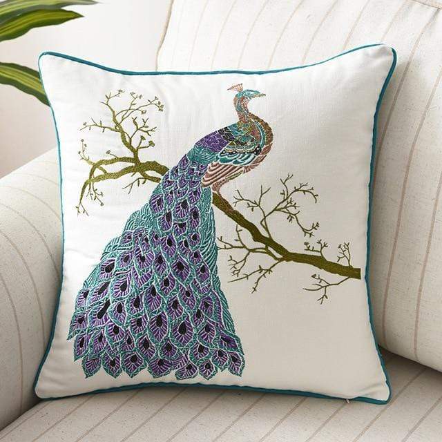 Fiori | Sierkussenhoes met Ambachtelijk Borduurwerk – Landelijke Stijl – 45x45 cm