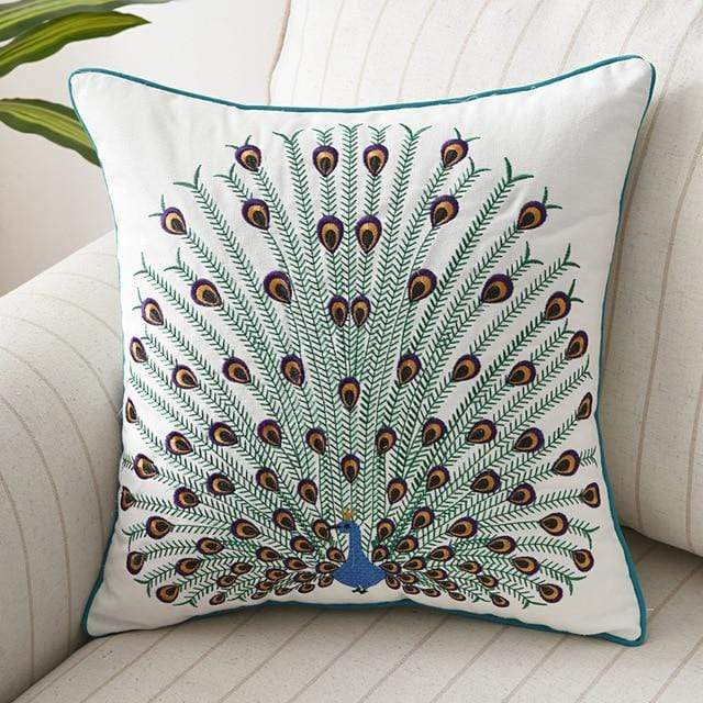 Fiori | Sierkussenhoes met Ambachtelijk Borduurwerk – Landelijke Stijl – 45x45 cm