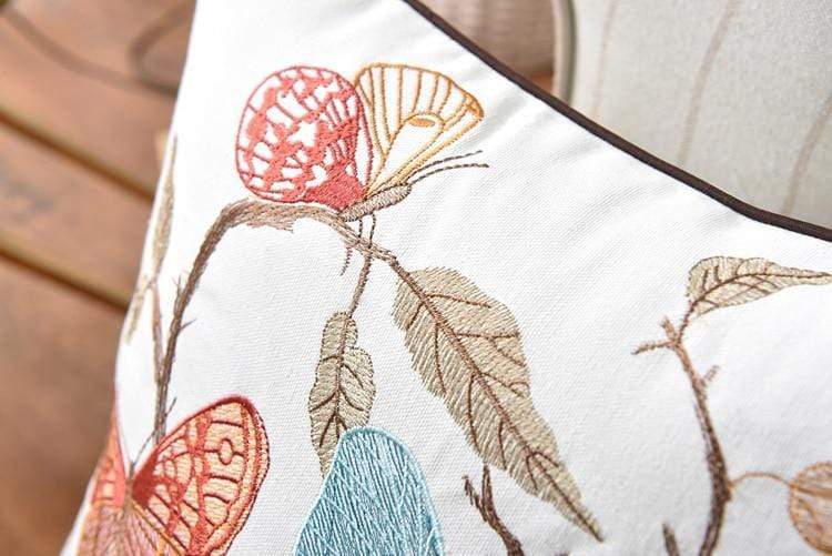 Fiori | Sierkussenhoes met Ambachtelijk Borduurwerk – Landelijke Stijl – 45x45 cm