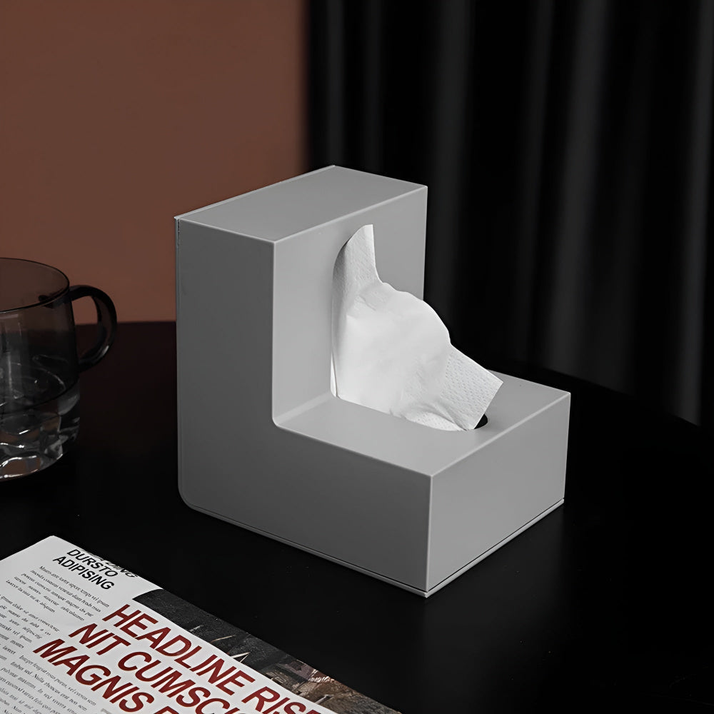Angolo-Box | Design Tissuehouder – Minimalistisch L-Vormig Ontwerp – Ruimtebesparend & Lichtgewicht