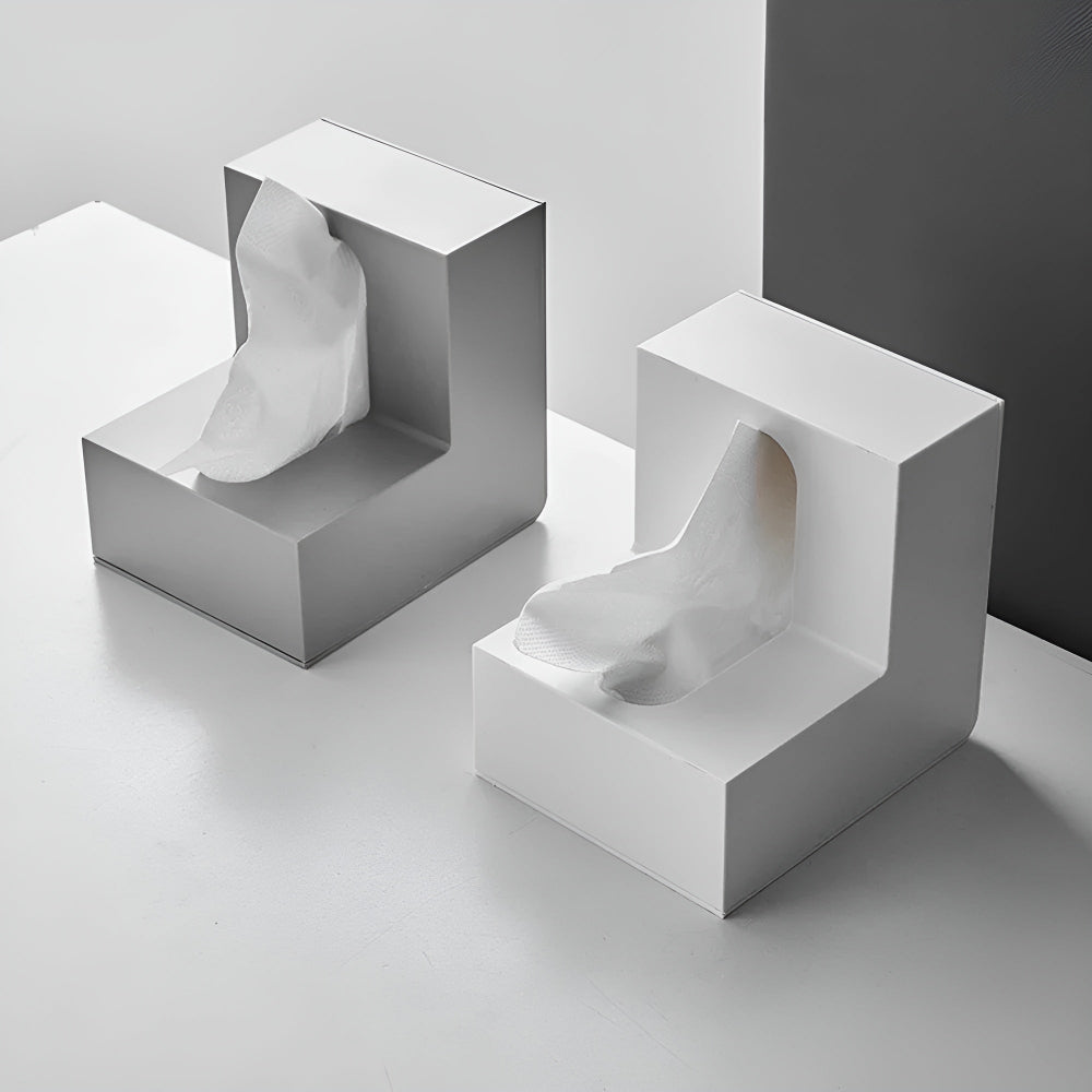 Angolo-Box | Design Tissuehouder – Minimalistisch L-Vormig Ontwerp – Ruimtebesparend & Lichtgewicht