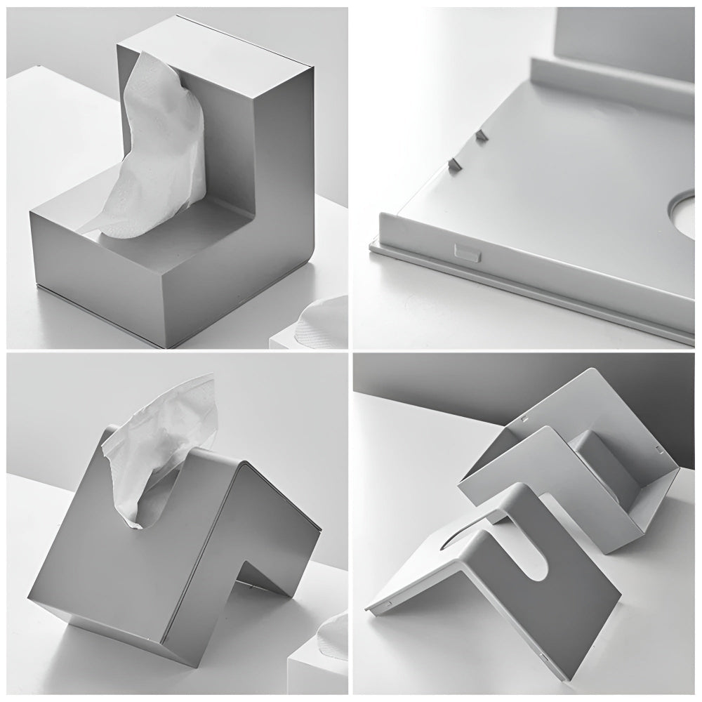 Angolo-Box | Design Tissuehouder – Minimalistisch L-Vormig Ontwerp – Ruimtebesparend & Lichtgewicht