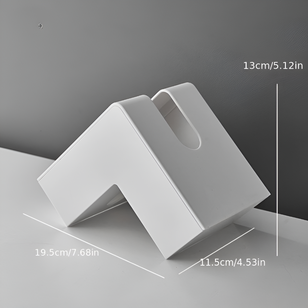 Angolo-Box | Design Tissuehouder – Minimalistisch L-Vormig Ontwerp – Ruimtebesparend & Lichtgewicht