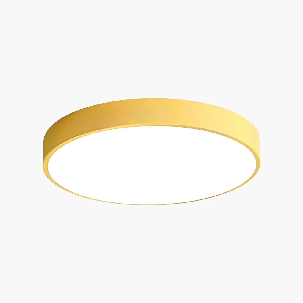 Platte LED Plafondlamp – Kleurrijk Design – Rond | Pastello