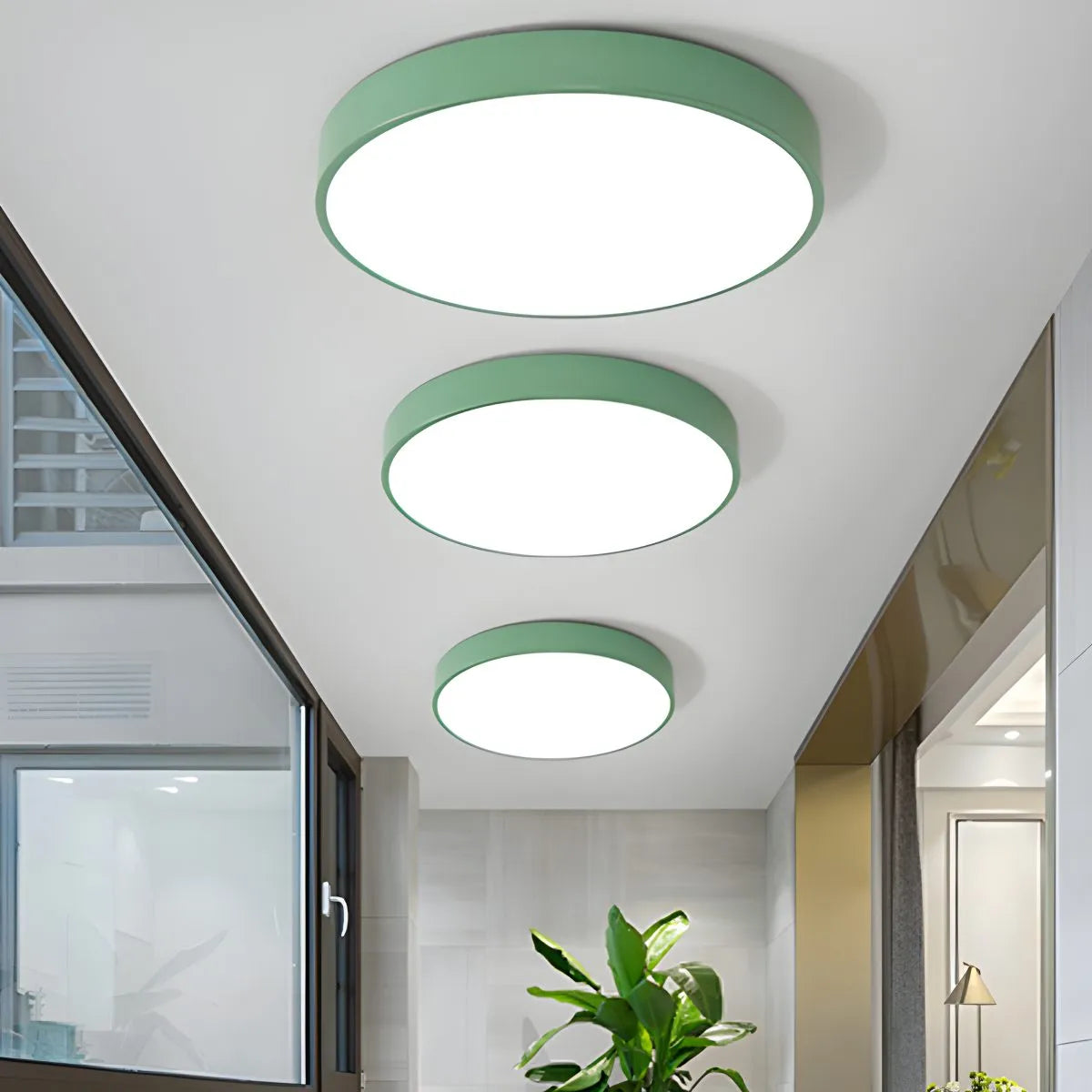 Platte LED Plafondlamp – Kleurrijk Design – Rond | Pastello