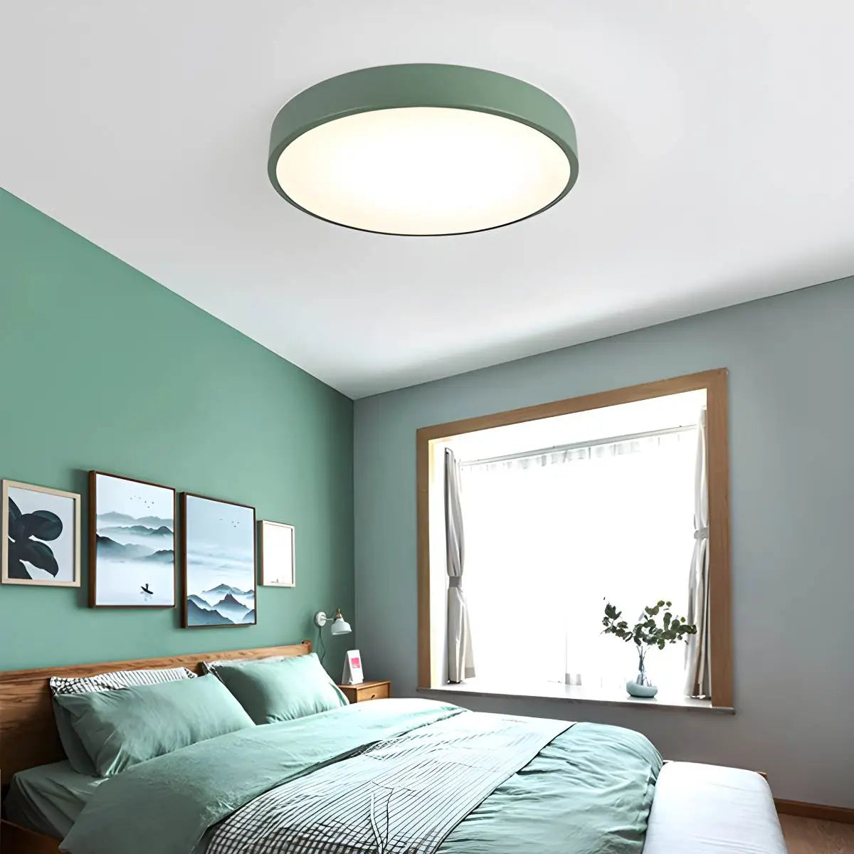Platte LED Plafondlamp – Kleurrijk Design – Rond | Pastello