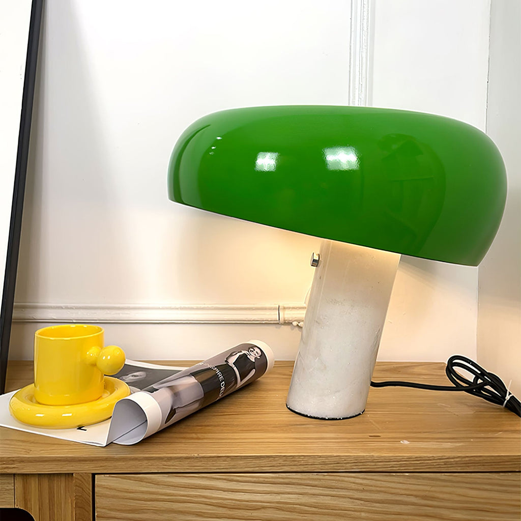 Marmo Riflesso | Design Tafellamp – Italiaans Carrara Marmer – Metaal & Glas – Nostalgisch Silhouet