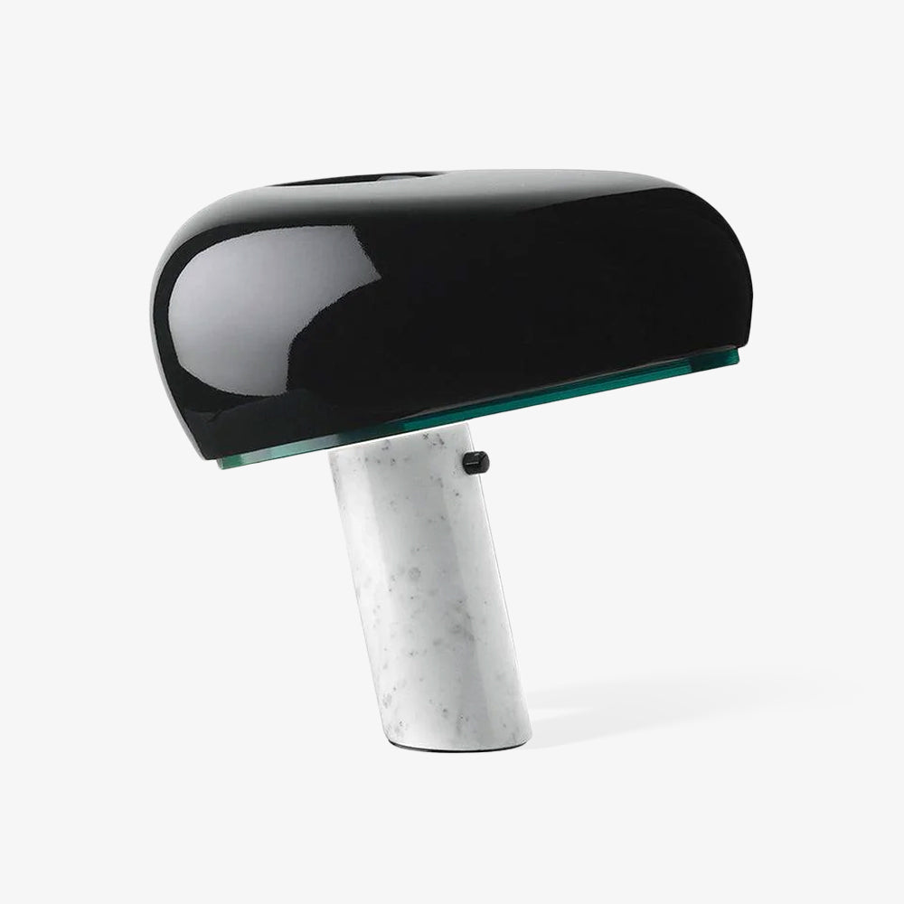 Marmo Riflesso | Design Tafellamp – Italiaans Carrara Marmer – Metaal & Glas – Nostalgisch Silhouet