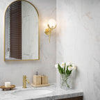 Messing Wandlamp met Natuurlijk Albast | Scepter