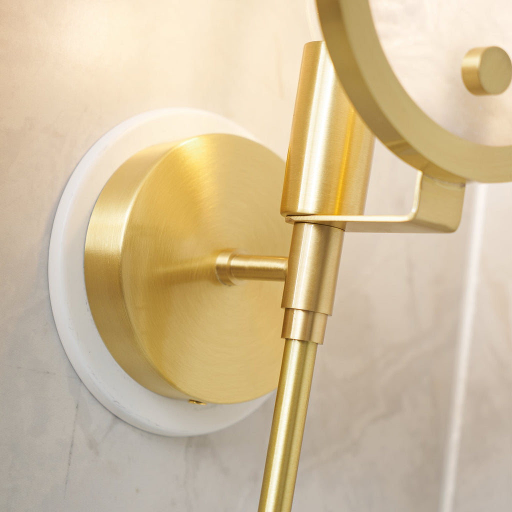 Messing Wandlamp met Natuurlijk Albast | Scepter