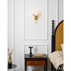 Messing Wandlamp met Natuurlijk Albast | Scepter