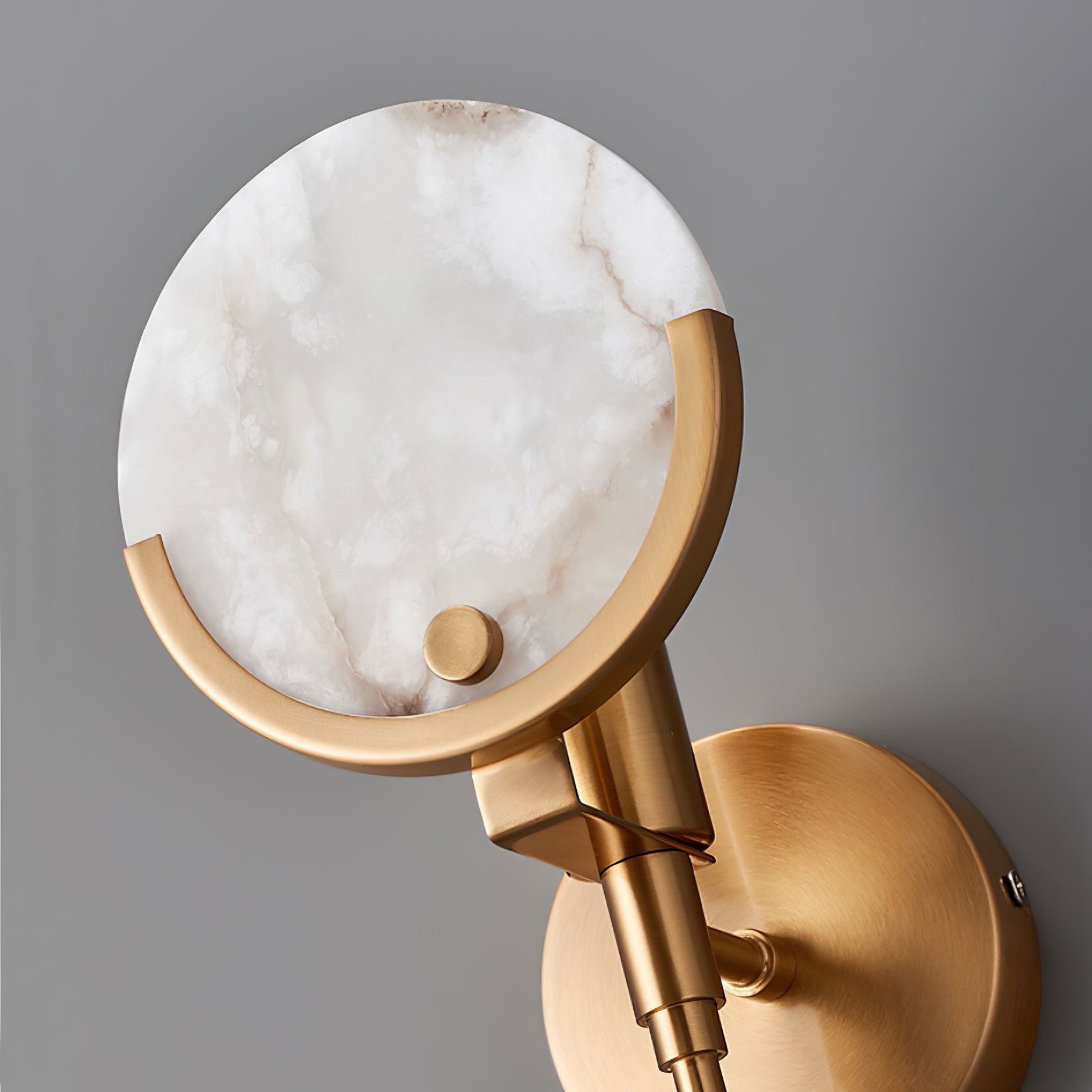 Messing Wandlamp met Natuurlijk Albast | Scepter