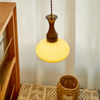 Zeylo | Retro Glas & Hout Hanglamp