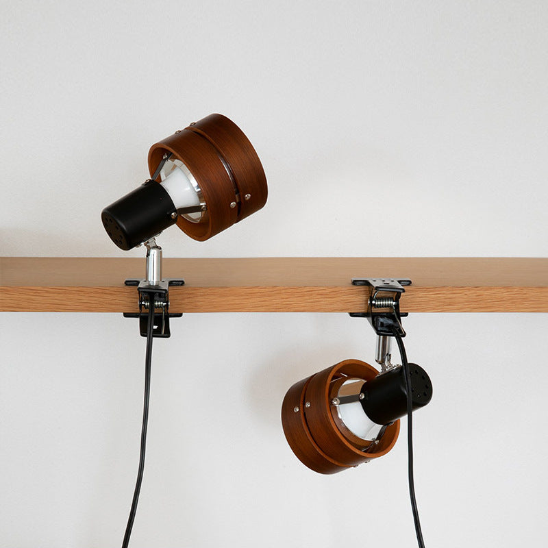 Mizuro | Clip Tafellamp – Hout & Metaal – Verstelbaar Design