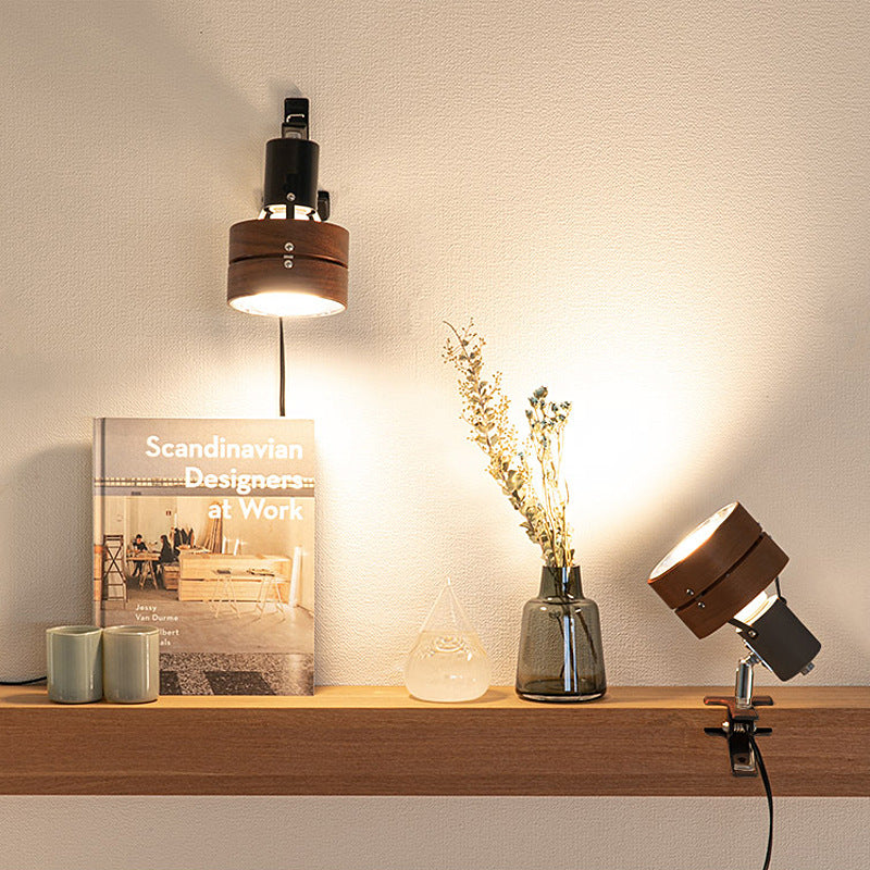 Mizuro | Clip Tafellamp – Hout & Metaal – Verstelbaar Design