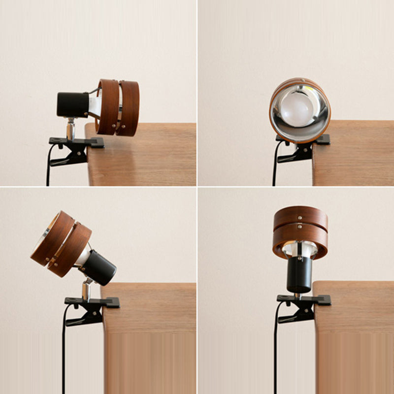 Mizuro | Clip Tafellamp – Hout & Metaal – Verstelbaar Design