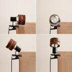 Mizuro | Clip Tafellamp – Hout & Metaal – Verstelbaar Design
