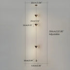 Colonna | Architecturale Vloer tot Plafond Lamp – Minimalistisch Design met Kegelvormige LED-elementen