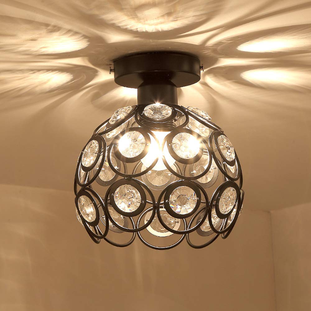 Bijou | Compacte Plafondlamp met Kristallen – Sfeervol Lichtpatroon