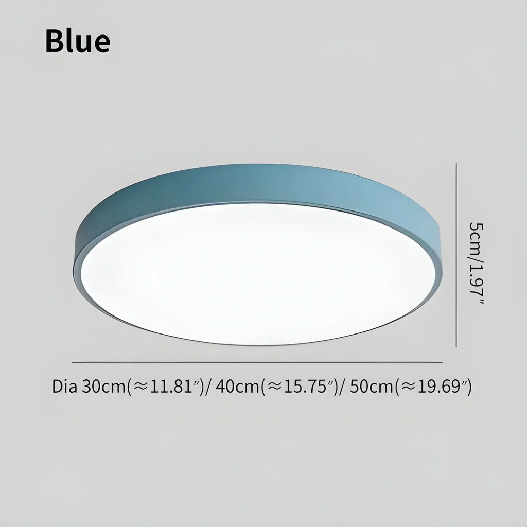 Platte LED Plafondlamp – Kleurrijk Design – Rond | Pastello