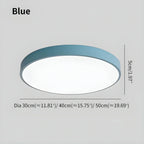 Platte LED Plafondlamp – Kleurrijk Design – Rond | Pastello