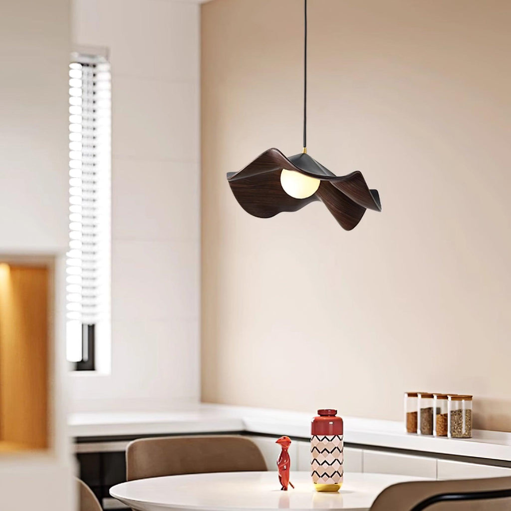Nami | Organische Hanglamp – Modern Japandi Design met Natuurlijke Houtlook