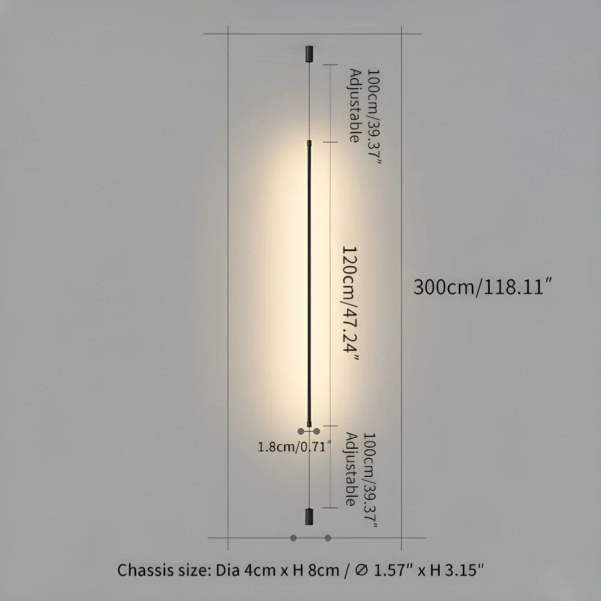 Himmel | Vloer Tot Plafond Lamp