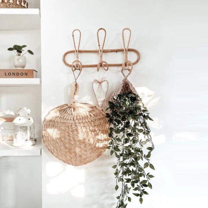 Rotan Wandkapstok – Handgemaakt Design – Organische Vorm | Rattan