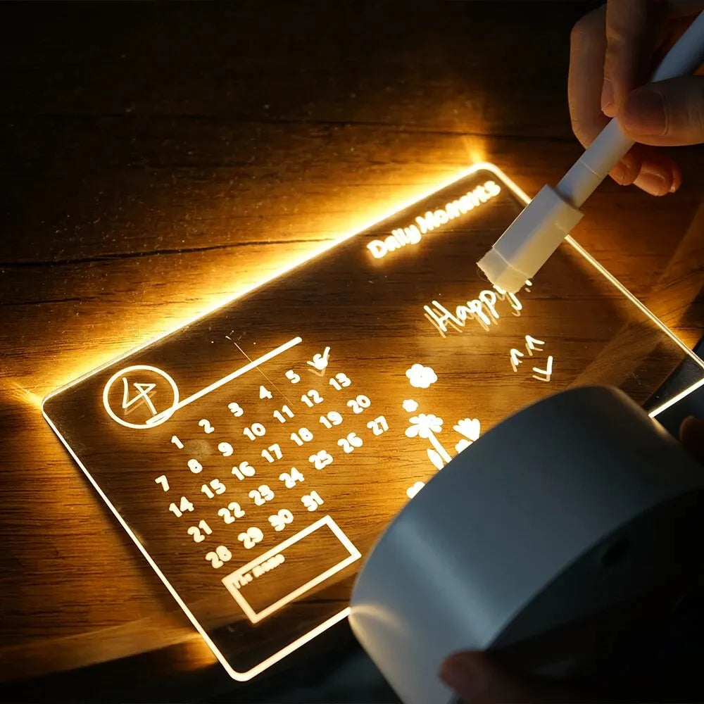 GlowSketch | LED Tafellamp met Notitiebord – Dimbaar – USB – Voor Bureau & Nachtkastje