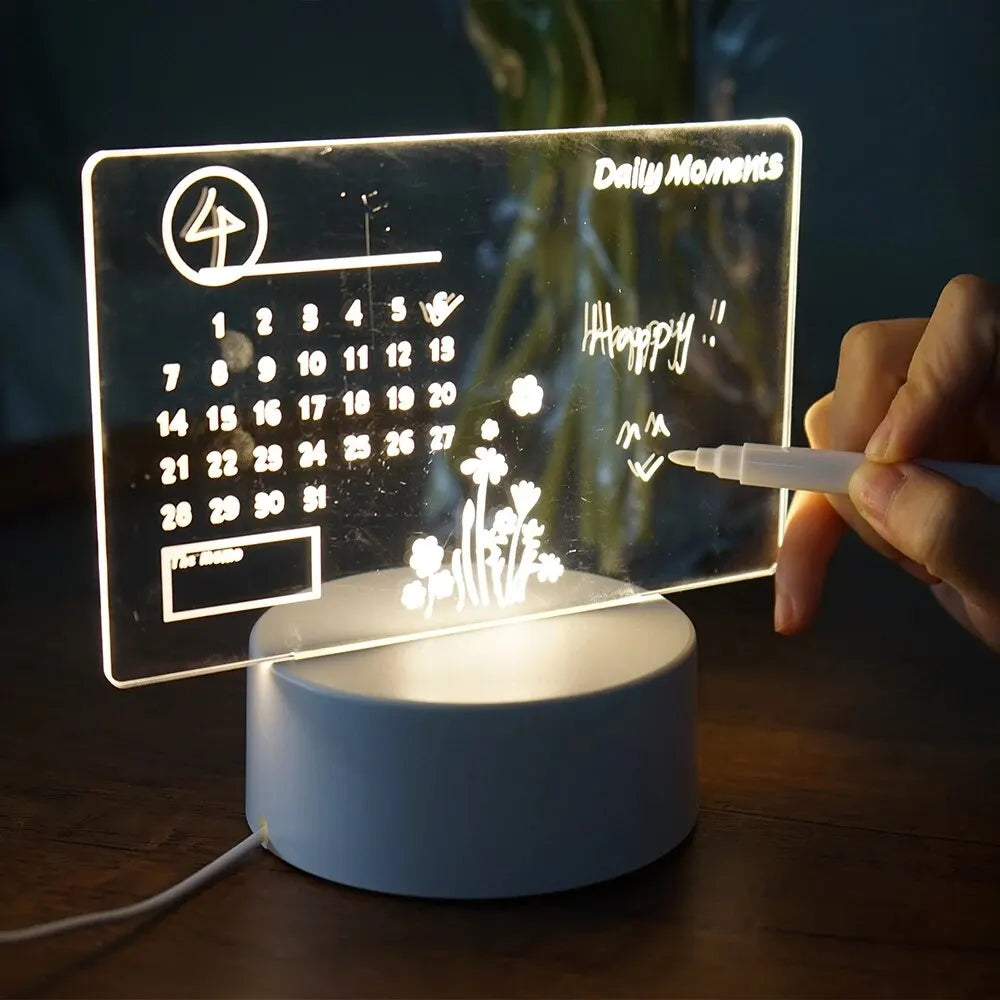 GlowSketch | LED Tafellamp met Notitiebord – Dimbaar – USB – Voor Bureau & Nachtkastje