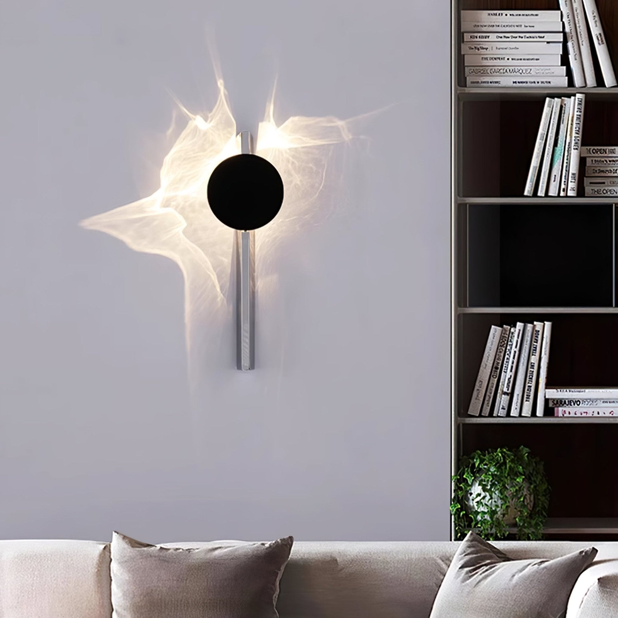 LED Wandlamp Projectie – Artistiek Lichteffect – Chroom | Umbra