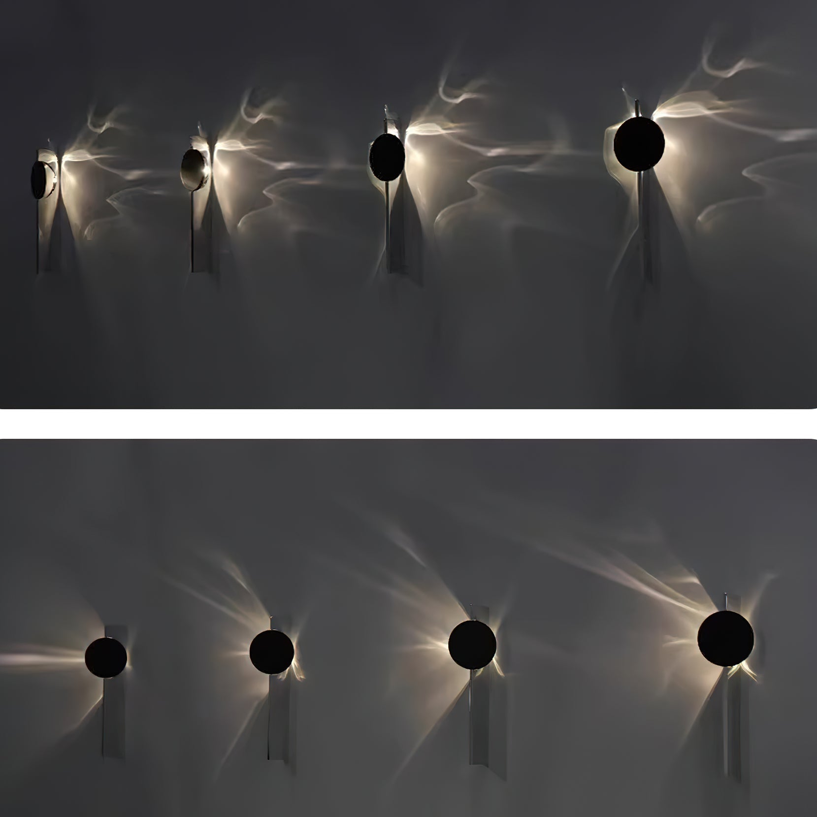 LED Wandlamp Projectie – Artistiek Lichteffect – Chroom | Umbra