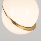 Liona | Moderne Bolvormige Hanglamp – Verfijnd Acryl met Messing Accenten & Verstelbare Kabel