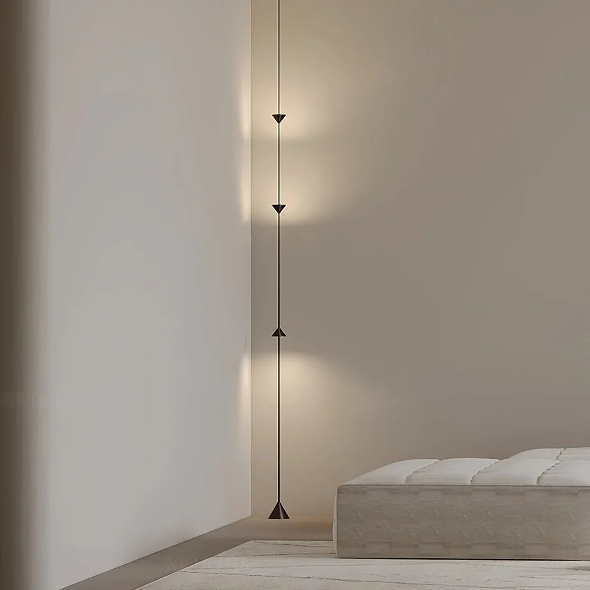 Colonna | Architecturale Vloer tot Plafond Lamp – Minimalistisch Design met Kegelvormige LED-elementen