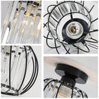 LuceDorata | Plafondlamp met Glas & Metaal – Zwart of Goud – Modern Design