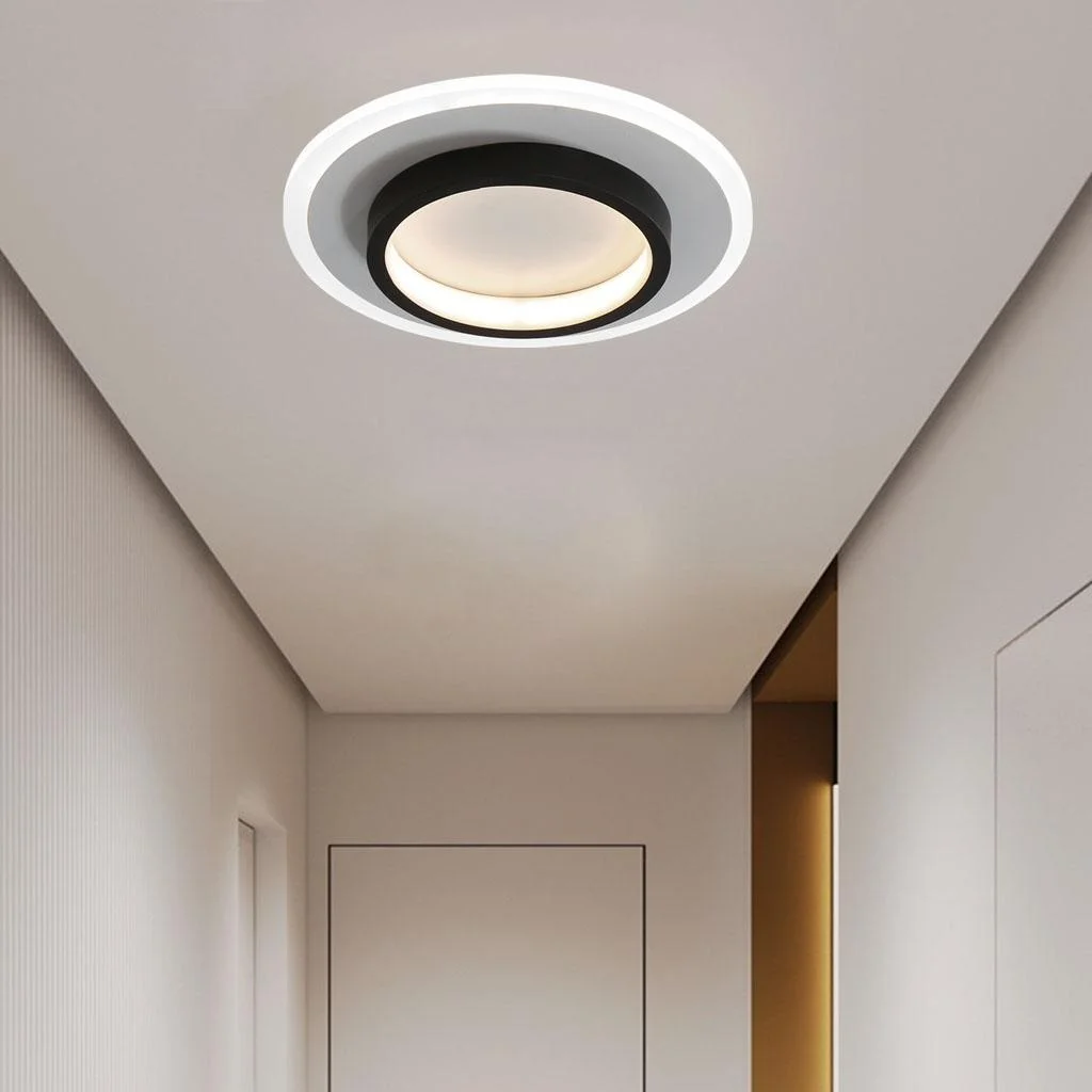 Basso | Compacte LED Plafondlamp met Houtprint