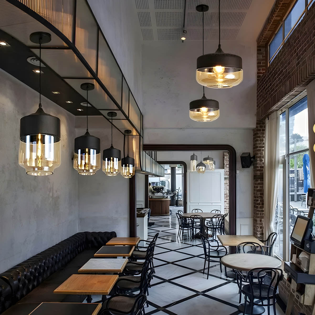 Kaleidos | Moderne Glazen Hanglamp Zwart (4 Varianten)