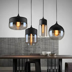 Kaleidos | Moderne Glazen Hanglamp Zwart (4 Varianten)
