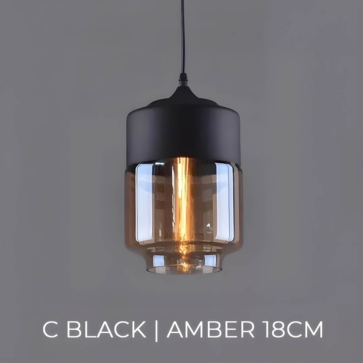 Kaleidos | Moderne Glazen Hanglamp Zwart (4 Varianten)
