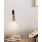 Pietrosa | Travertijn Hanglamp met Houtaccent