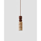 Pietrosa | Travertijn Hanglamp met Houtaccent