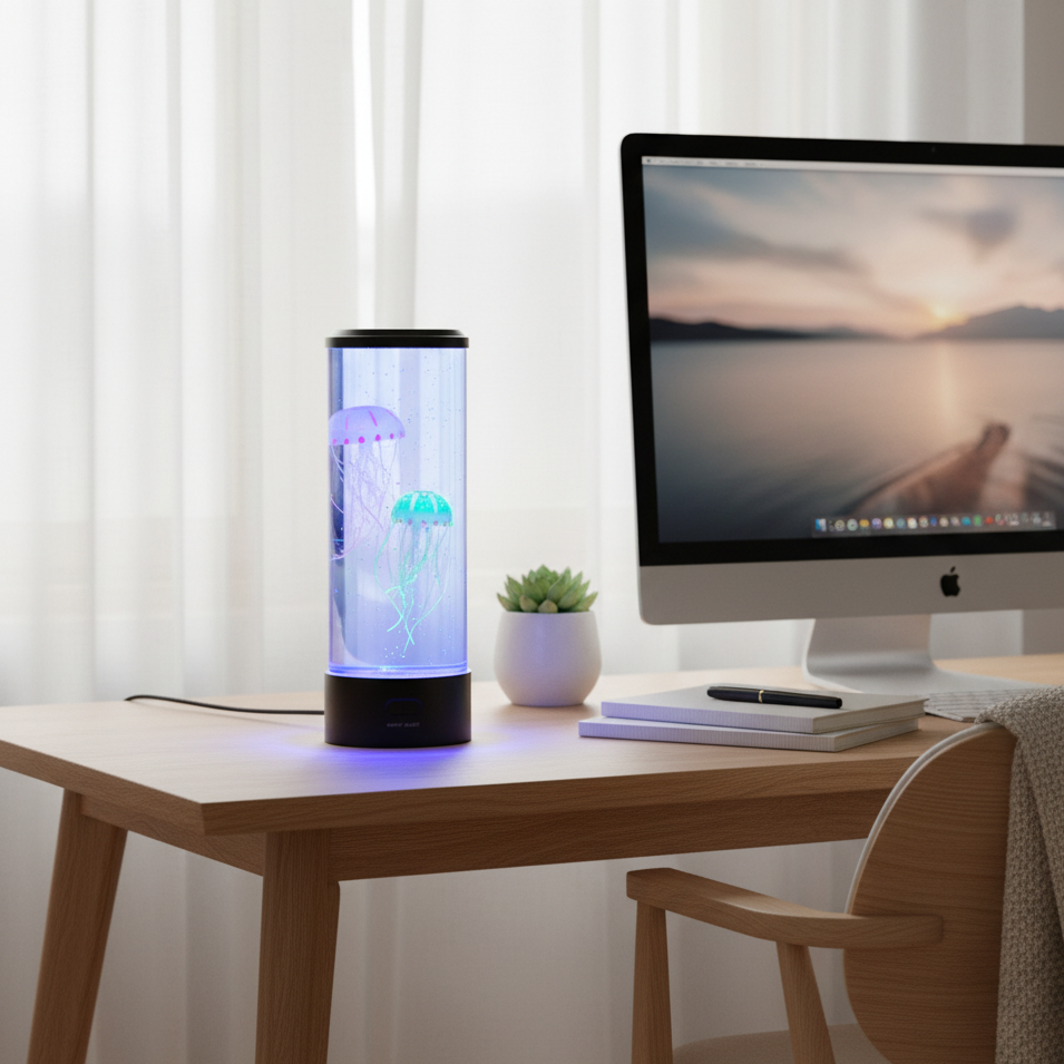 DeepGlow | LED Kwallenlamp – Realistisch Effect – Kleurwissel – Cilinder Design