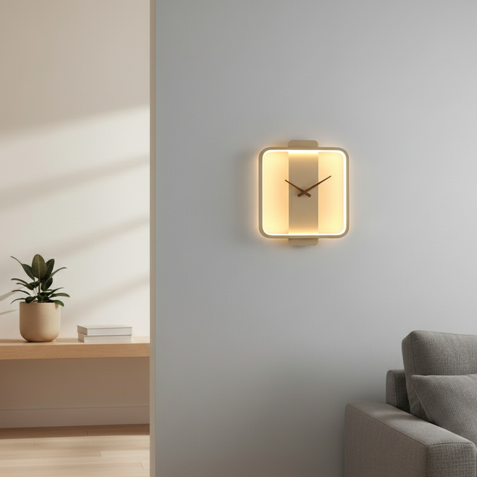 NordicRay | Exclusieve Design Wandklok – Minimalistisch Lichtdesign – Aluminium & Glas