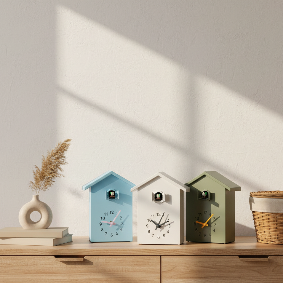 Tempo-Uccello | Moderne Koekoeksklok – Minimalistisch Design – Authentiek Geluid