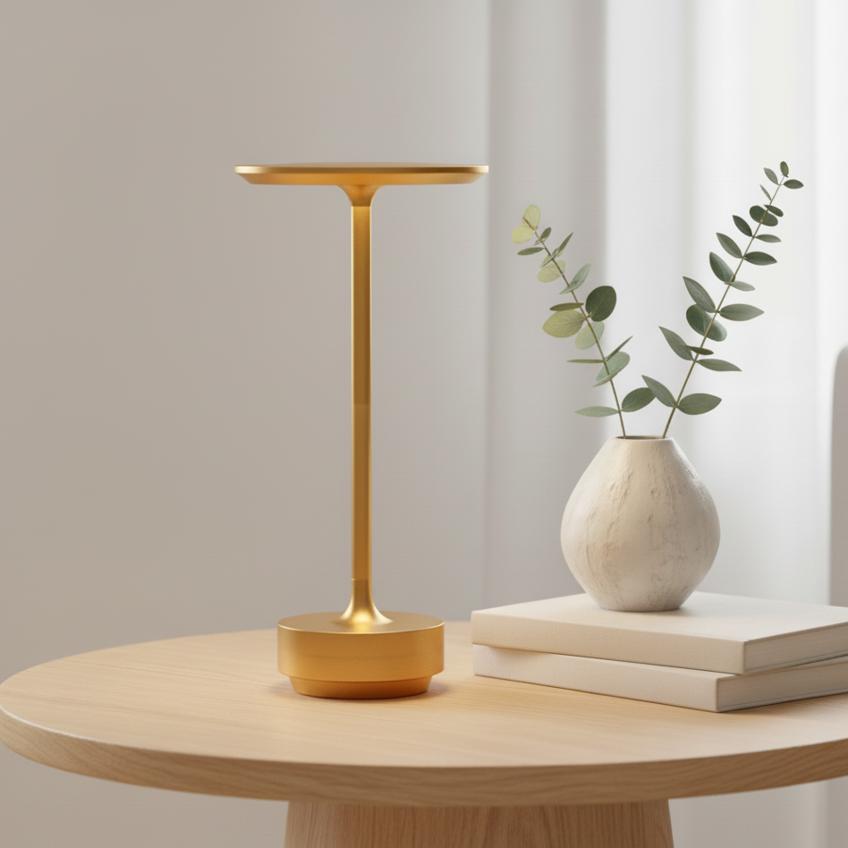 LuceSottile | Draadloze LED Tafellamp – Touch-Dimbaar – Modern Aluminium Design