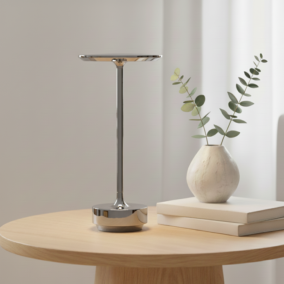 LuceSottile | Draadloze LED Tafellamp – Touch-Dimbaar – Modern Aluminium Design