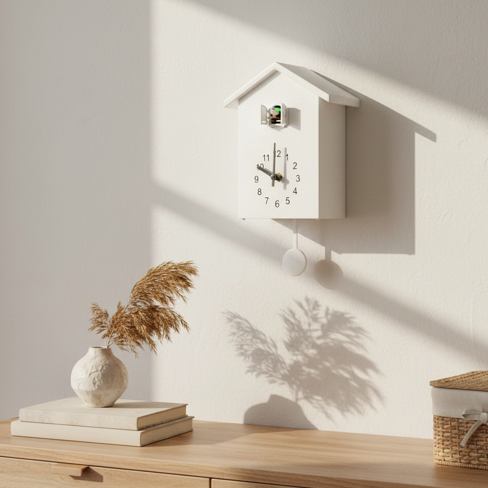 Tempo-Uccello | Moderne Koekoeksklok – Minimalistisch Design – Authentiek Geluid