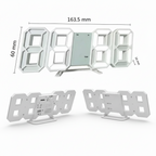 TempoPuro | Moderne 3D LED Klok – Wand & Bureau – Automatische Dimfunctie – USB