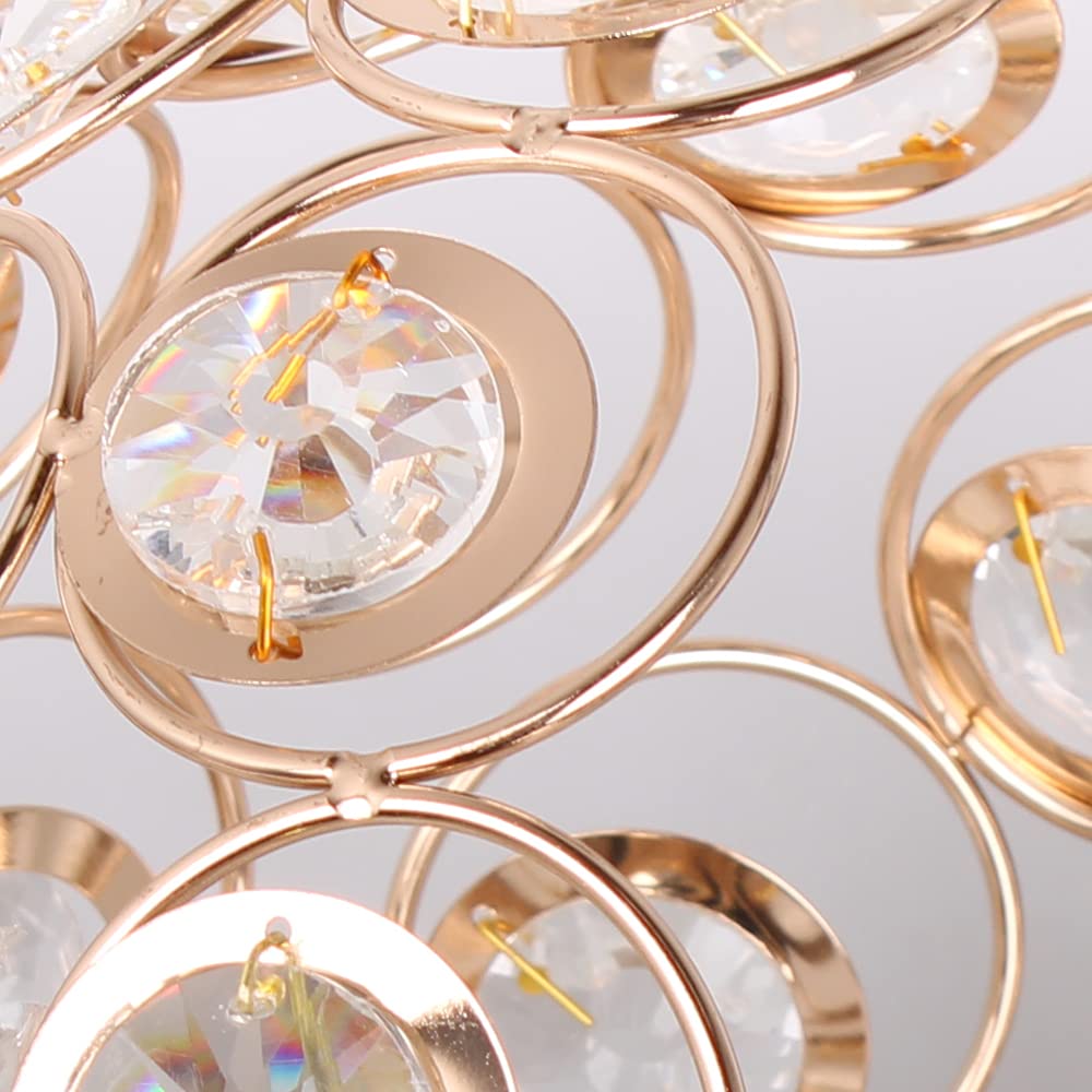 Bijou | Compacte Plafondlamp met Kristallen – Sfeervol Lichtpatroon